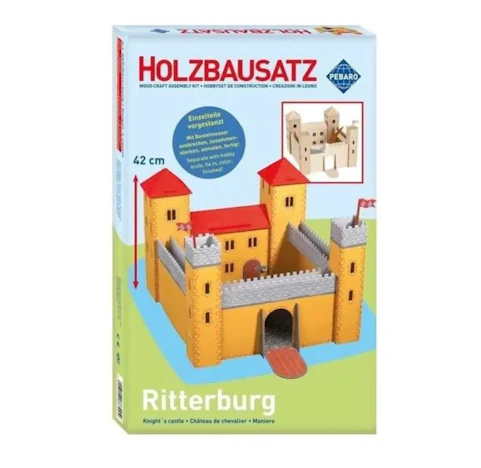 🏷️Pebaro Holzbausatz Ritterburg (42 cm) für 35,99 bei Thalia 🏰🪵