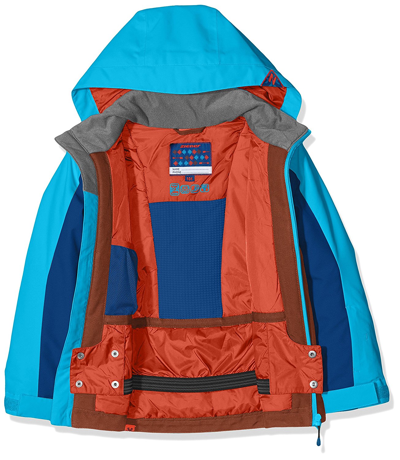 Ziener Kinder Aboro Jacket Ski Skijacke, 104