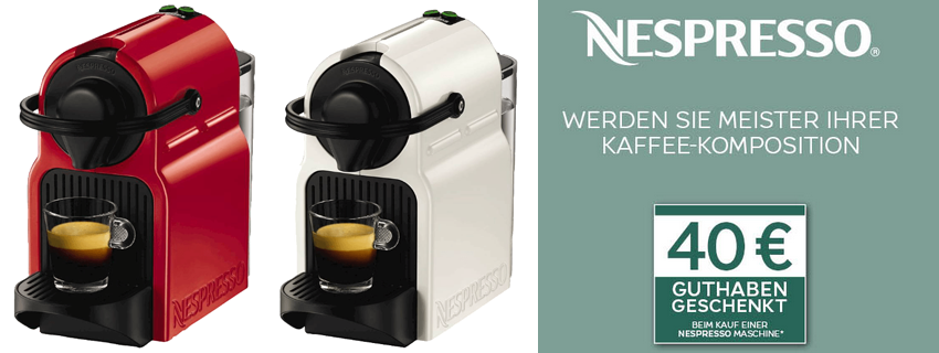 Krups Nespresso Inissia für 39€ - inkl. 40€ Nespresso-Club-Guthaben
