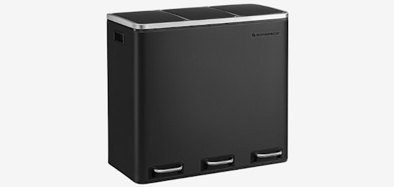 Songmics Mülleimer für 75€ - mit Fußpedal und 3 Inneimern, 54L