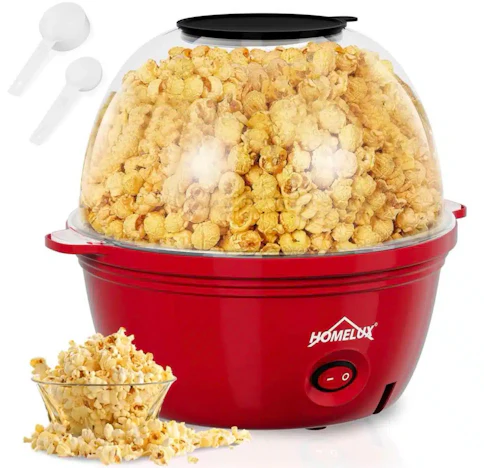 HOMELUX Popcornmaschine 2,5L in rot für 28,49€(statt 36,99€)