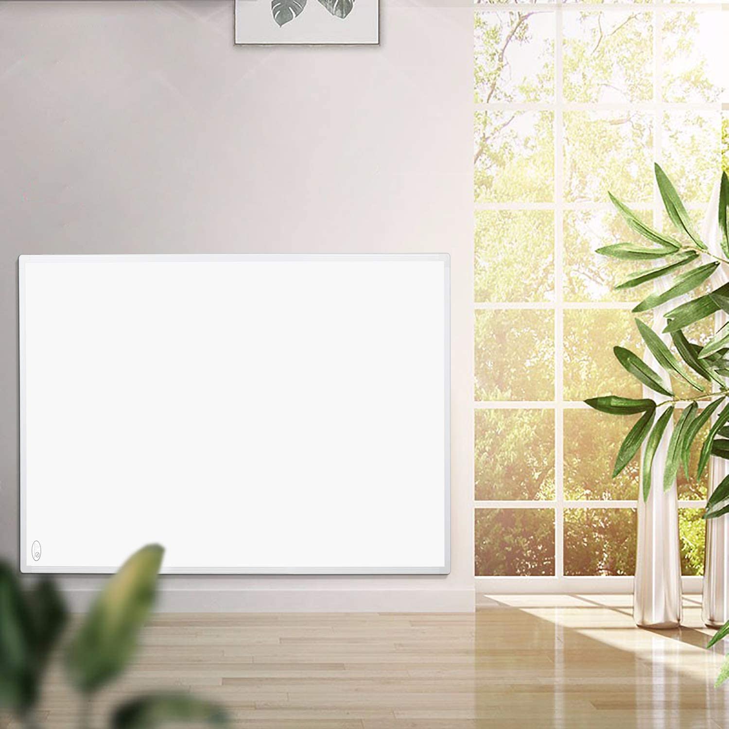wolketon 300W ultraflache Infrarotheizung, mit Thermostat IP54 Heizpaneel IR Infrarot-Elektroheizung