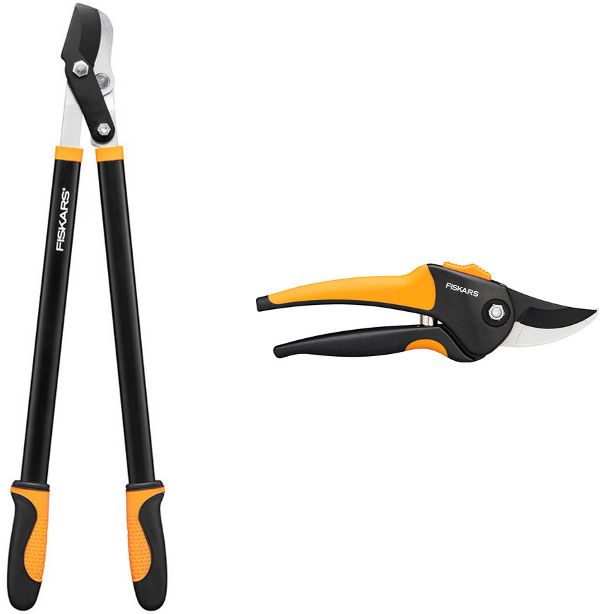 Fiskars Bypass Soft 72 cm + 21 cm für 29€ – Astscheren-Set für Grünschnitt und frisches Holz