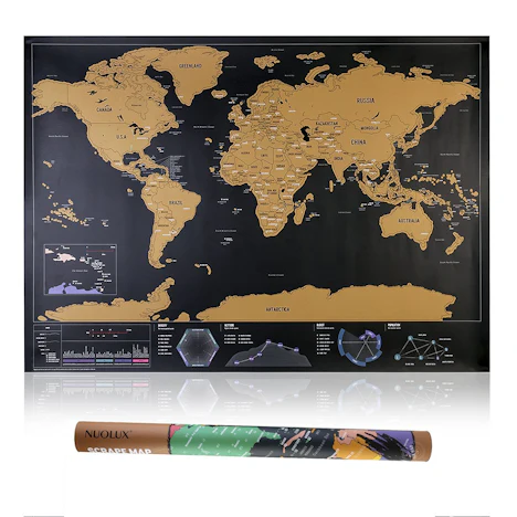 Weltkarte zum Rubbeln 82.5 x 59.4 cm Amazon Prime