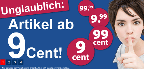 Schlecker Abverkauf - Artikel für 0,09€ / 0,99€ / 9,99€
