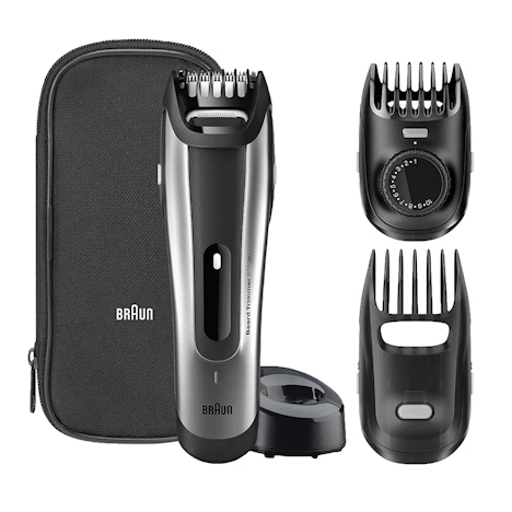 Braun Bartschneider und Trimmer BT5090, inkl. Präzisionstrimmer, Ladestation und Etui, silber