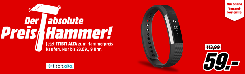 Fitbit Alta für 59€ - Fitness-Tracker mit 5 Tagen Akkulaufzeit
