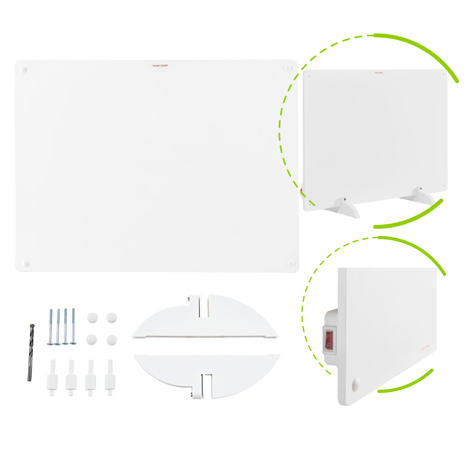 Infrarotheizung Heizpaneel Wandheizung Flachheizung Heizkörper 550 Watt Juskys®