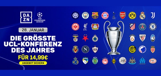 Champions League Konferenz für 14,99€ ⚽🏆 Mit DAZN Super Sports Abo