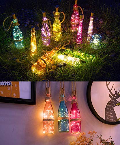 12 Stück Lichter Kaltweiß Batteriebetriebene, 1 MeterSilbrig Kupferdraht 20LEDs