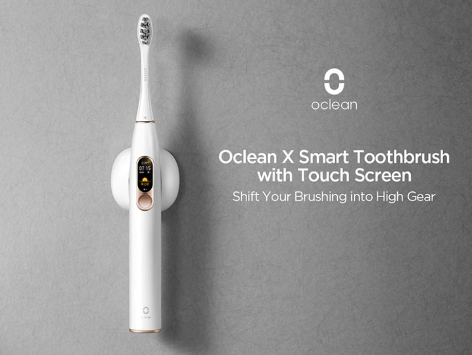 Oclean X Pro: Smarte Schallzahnbürste mit Touchscreen (0.96" Amoled Display, 30 Tage Akku, 2h Laden, 6-Achsen Sensor, App Support)