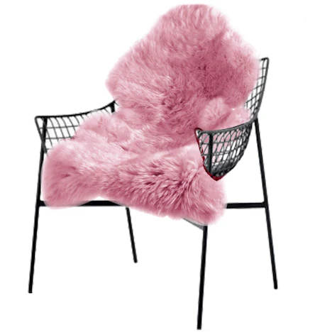 Faux Lammfell Teppich, 90 x 60 cm, Rosa