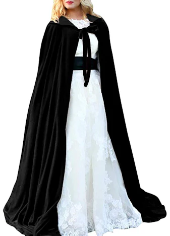 Halloween Kapuzenumhang SAMT Hexen Prinzessin Tod Lange Cape Kostüm