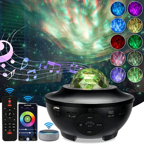 VINGO Smart Nachtlicht Sternenprojektor Lampe mit Bluetooth/RGB Dimming/WiFi Verbindung, Kompatibel Alexa Google Assistant