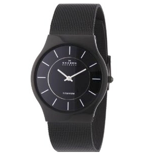 SKAGEN Herrenarmbanduhr Slimline Titan Stahl mit 46% Rabatt für kurze Zeit für 74,50€