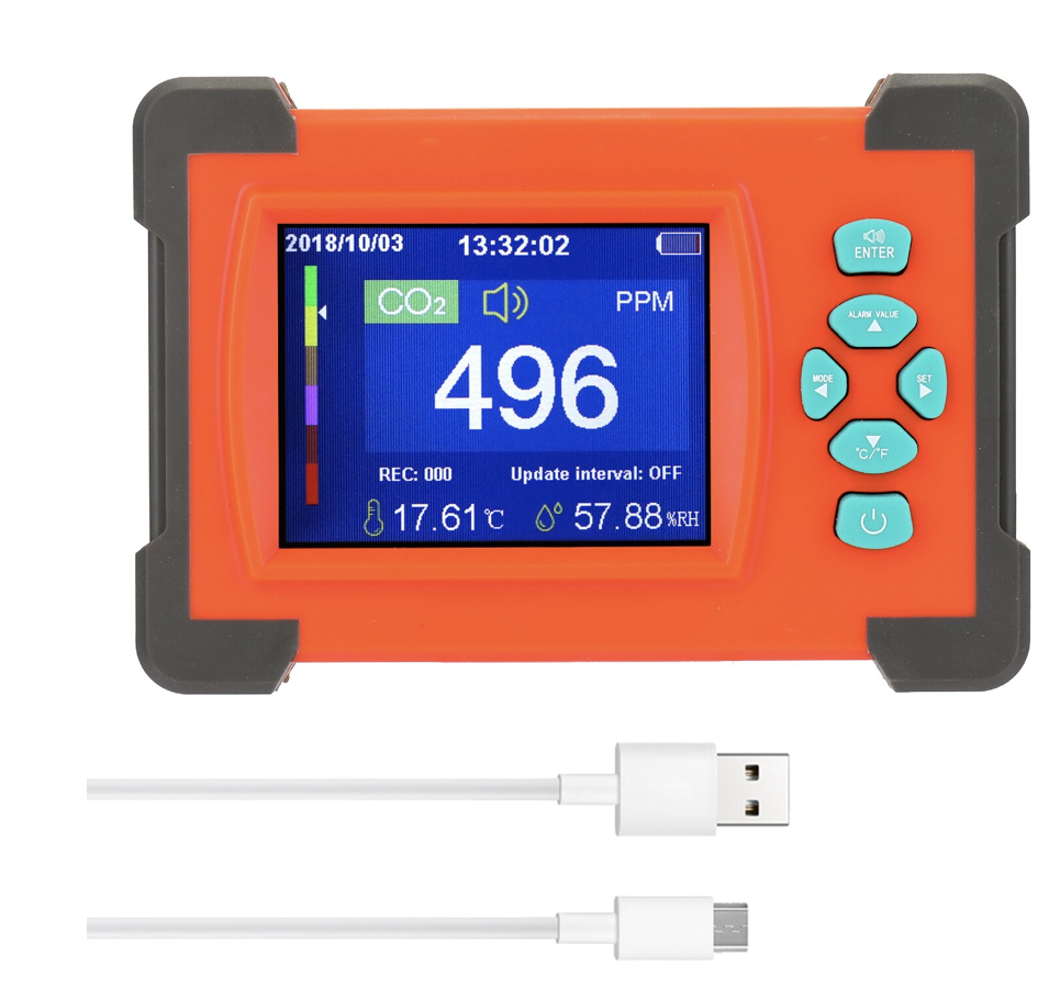 Kohlendioxid Detektor Nützlich CO2 Meter mit Lagerung 