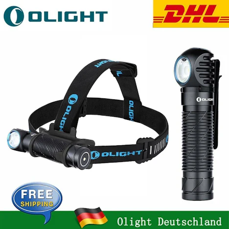 Olight PERUN 2 LED Stirnlampe 166M Reichweite Taschenlampe 2500LM Schwarz