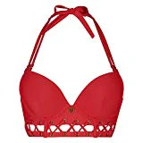 Hunkemöller Damen Vorgeformtes Maximizer-Bügel-Bikinitop Jungle Vines Doutzen Rot 133784