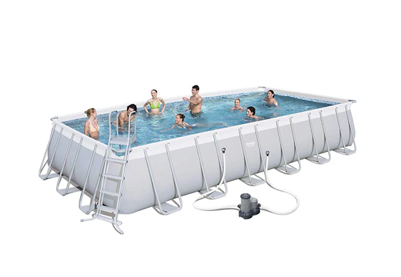 7,32 x 3,66m Pool: Bestway Rectangular Frame Pool Set mit Sandfilter für 497€ statt 939€