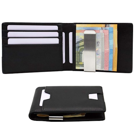 Geldbörse mit Geldklammer und Münzfach & RFID - Schutz , inklusive Geschenkbox