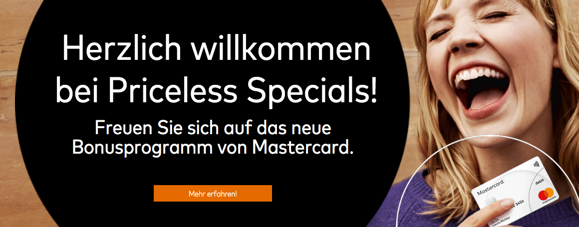 Priceless Specials » Mastercard startet Punkte-Programm