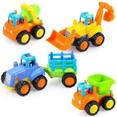 4 pcs Kunststoff Spielzeug Auto Baustellenfahrzeug Lernspielzeug für 10 Euro