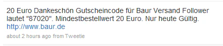 baur gutschein twitter