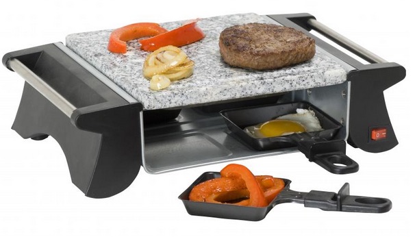 Tristar RA 2990 für 16€ – Raclette-Steingrill mit 4 Pfännchen