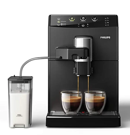 Philips Kaffeevollautomat Series 3000 HD8829/01 Easy Cappuccino, mit Scheibenmahlwerk, schwarz