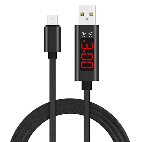 1m Typ-c/Micro-USB / 8Pin Telefonkabel Spannung Strom LED Anzeige USB Sync Ladekabel Nylon Flechtlitzen