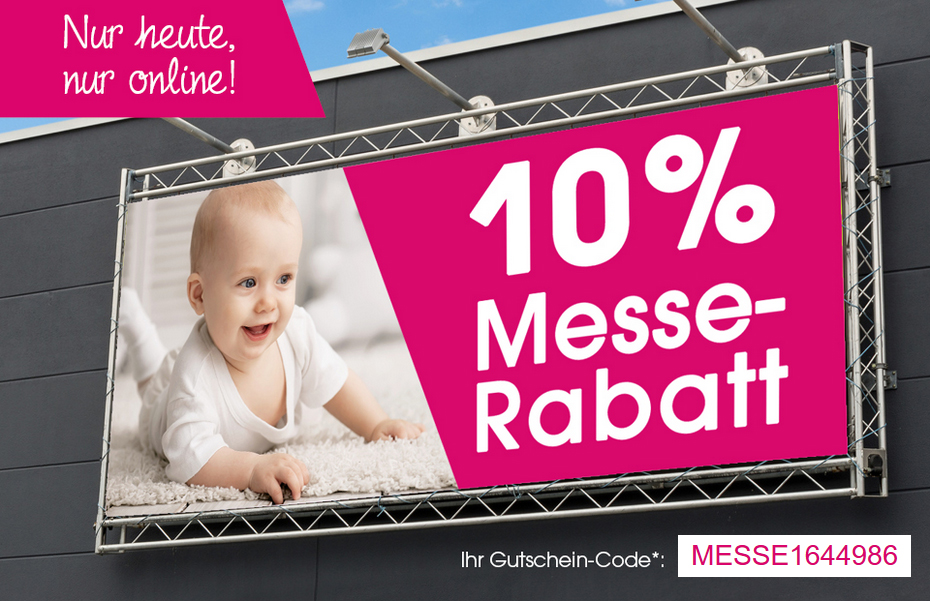 10% Rabatt auf fast alles bei babymarkt - z. B. günstige Kinderwagen