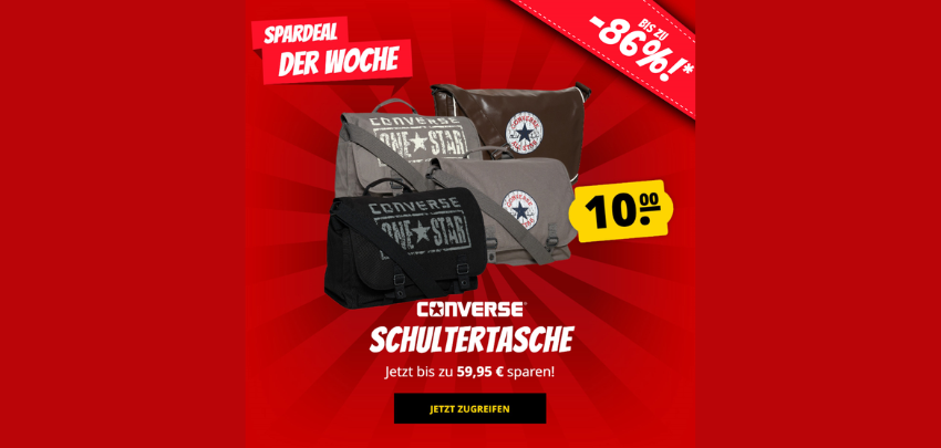Converse Messenger Bag für 15€ - Umhängetasche in 4 verschiedene Designs 