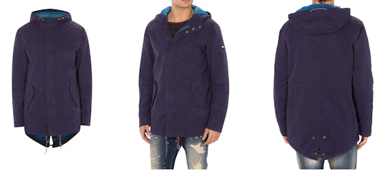 Hilfiger Denim Herren-Parka für 56€ statt 101€ - blau - ausverkauft!