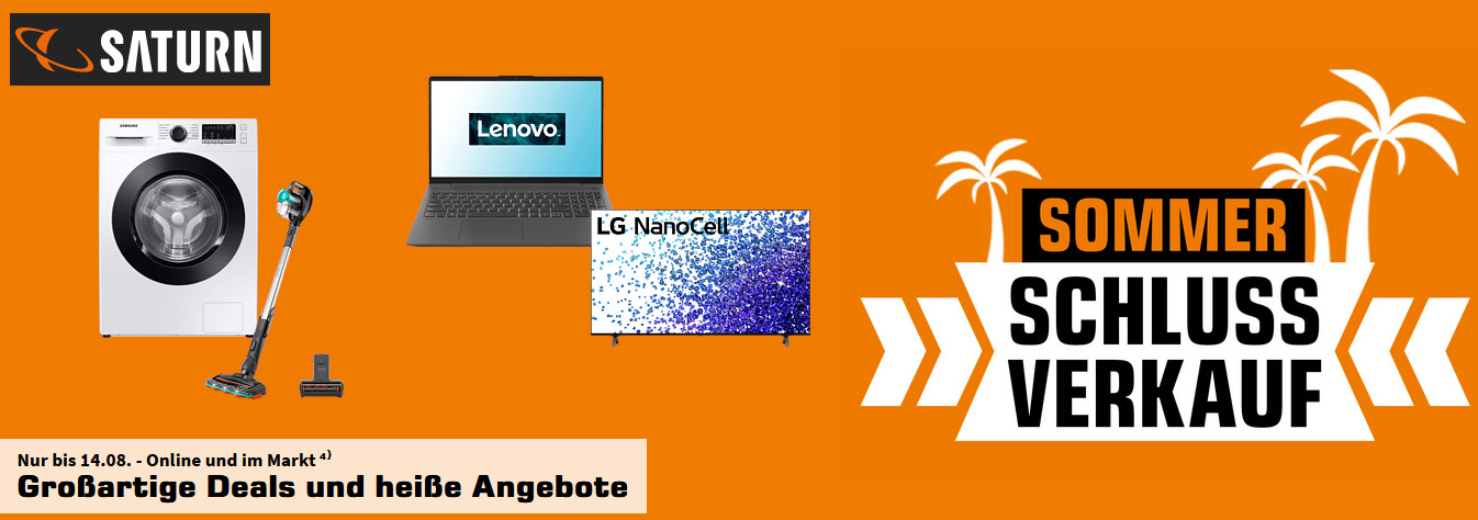 Saturn Sommerschlussverkauf » Top 10 ♨️🔔 z.B.: Kenwood Chef Elite Küchenmaschine + Küchenwaage + 70€ Cashback für 389€