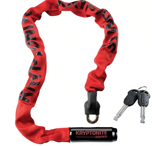 Kryptonite Bügelschloss 785 Kette ,85cm in rot für 21,90€(statt 32,75€)