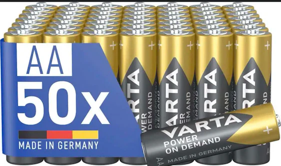 VARTA Batterien AA, 1,5V , 50 Stück für 17,14€(statt 19,60€)