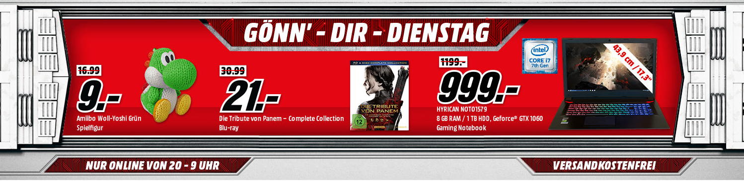 Gönn Dir Dienstag bei Media Markt: die Top 5, z.B. Logitech G203 Prodigy Gaming Maus für 22€