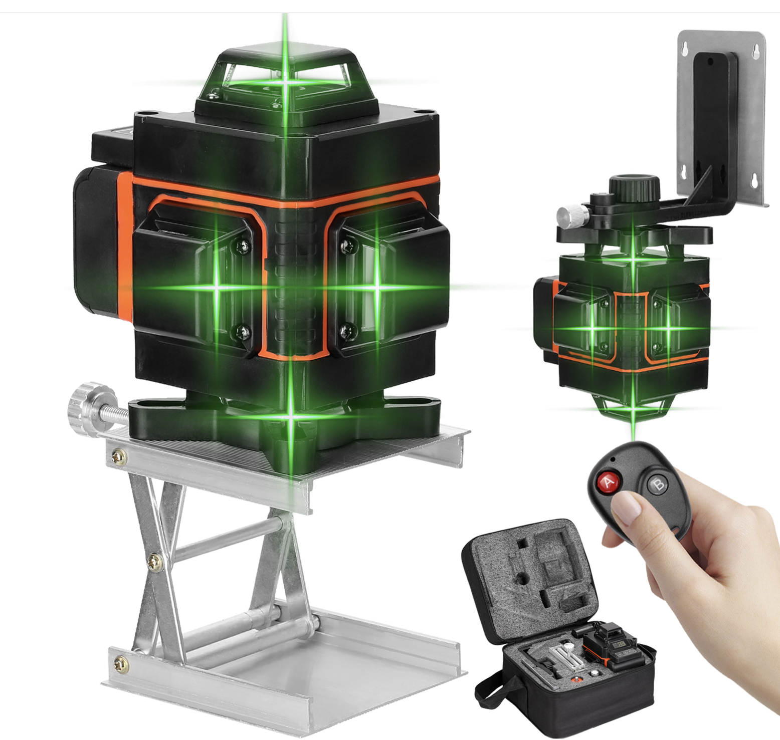 4D 16 Lines Laser Level 360°Kreuzlinienlaser Kreuzlaser Linienlaser Measure