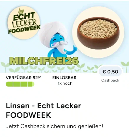 Marktguru: 0,50 € beim Kauf von Linsen