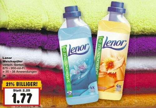 Einkaufscoupons zum ausdrucken bei for-me-online - z.B. Lenor Weichspüler bei Kaufland für 0,77€