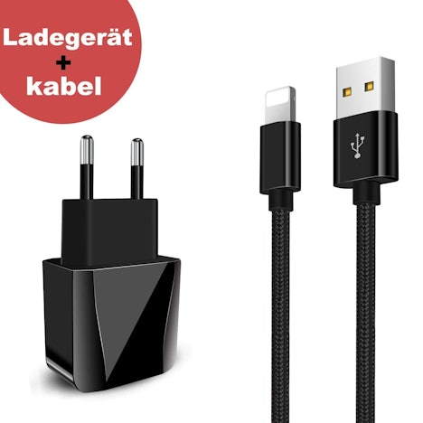 50%OFF iPhone Ladegerät + USB Lightning Ladekabel 2 Port 2 Meter,BECASO Netzteil 2M Kabel für iPhone