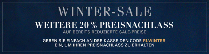 20% Rabatt auf bereits reduzierte Ware bei Ralph Lauren *UPDATE*