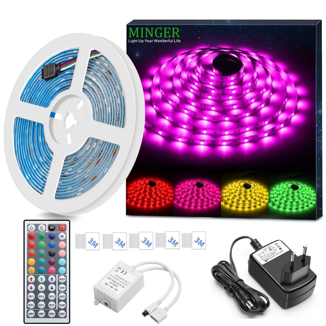 RGB LED Strip Set, Wasserdicht bis 5 Meter