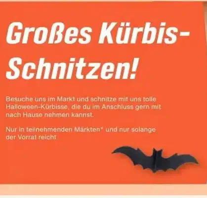Toom Aktion für Kinder zum gratis Kürbis schnitzen!!