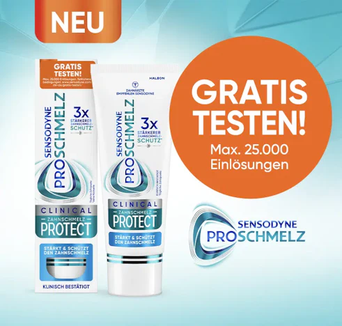Sensodyne ProSchmelz Clinical Zahnschmelz Protect gratis testen – ab 03.08.2026