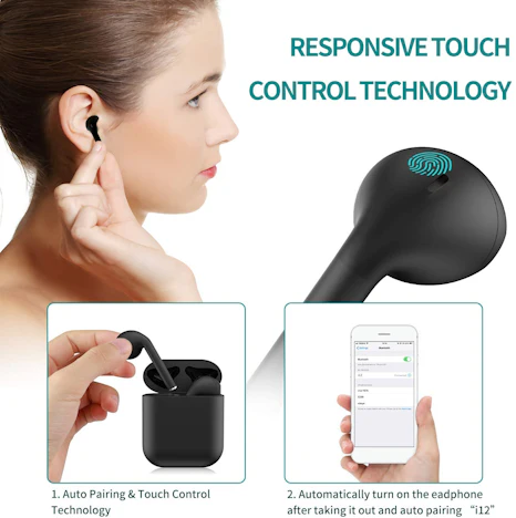 Bluetooth 5.0 Kopfhörer TWS In Ear Kabellos Mikrofon