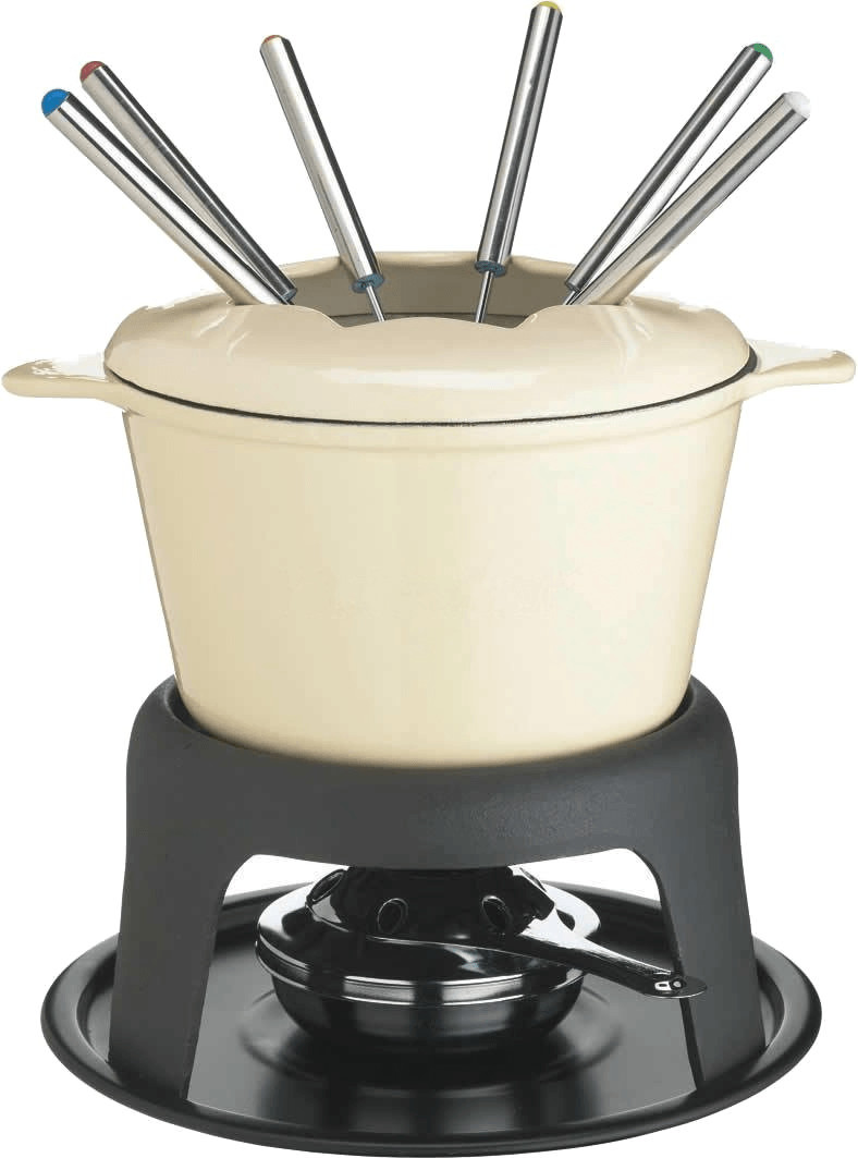 Kitchen Craft Mater Class Emailliertes Fondue-Set cream 34% günstiger