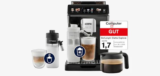 SCHNELL!!! Günstig wie nie! ☕ De’Longhi Eletta Explore Kaffeevollautomat für 520€ - mit 40 Getränken auf Knopfdruck