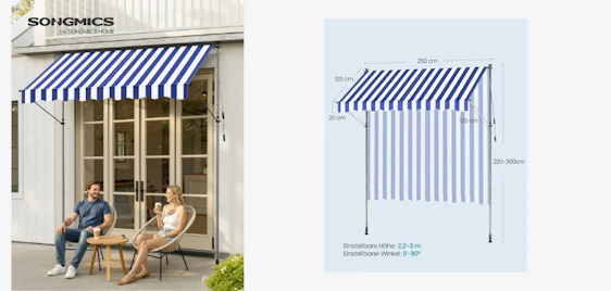 ☀️ SONGMICS Klemmmarkise für 56€ – Jetzt schattigen Balkon-Deal sichern! ⛱️