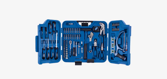 Super günstig 🛠️ Scheppach Werkzeugkoffer TB99 (90-teilig, gefüllt & klappbar) für 27€
